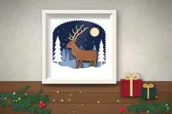 3D Layered Christmas Reindeer SVG Product Image 2
