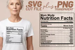 4x Nutrition Facts Mom Home Newlyweds SVG Cut Files Shirt Gi Product Image 2