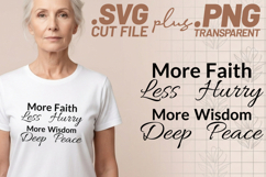 4x More Faith Less Hurry Deep Peace SVG Cut Files Cricut Product Image 2