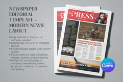 Newspaper Editorial Template-Modern News Layout Product Image 1