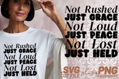 4x Not Rushed Just Grace Not Loud Held SVG Cut Files Cricut Product Image 2
