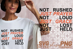 4x Not Rushed Prayer Mercy Faith Joy SVG Cut Files Cricut Product Image 2