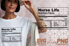 4x Nutrition Facts Nurse Mama Office SVG Cut Files Shirt Product Image 2