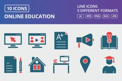 Vector Online Education Icon Set Product Image 1