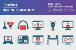 Vector Online Education Icon Set Product Image 1