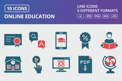 Vector Online Education Icon Set Product Image 1