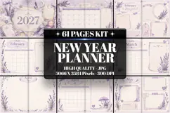 2027 Lavender Planner Journal Kit|Junk Journal Product Image 1