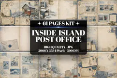 Inside Island Post Office Junk Journal Kit| Junk Journal Product Image 1