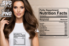 4x Nutrition Facts Petty Pilates Plants SVG Cut Files Shirts Product Image 2