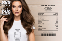4x Phone Receipts Low Battery Panic Screen Time SVG Cut File Product Image 2