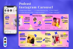Podcast Instagram Carousel &amp; Canva Template Product Image 1