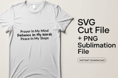 4x Prayer Mind Words Waiting Peace SVG Cut Files Cricut Product Image 2