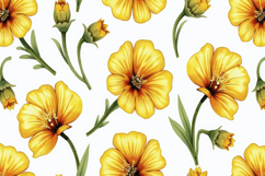 Yellow Flower Pattern Background Product Image 1