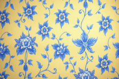 Blue Floral Pattern Background Product Image 1