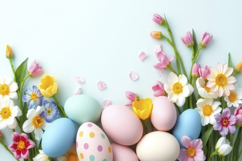 Egg With Flowers Background Product Image 1