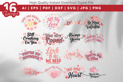 Valentine Love Quotes SVG Bundle Product Image 1