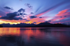 Sunset Over Lake Background Product Image 1