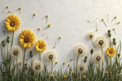 Dandelions Flowers Background Product Image 1