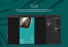 Backpacker Travel Instagram Ads Post &amp; Story Product Image 2