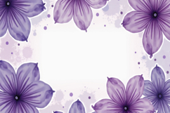Purple Flower Border Background Product Image 1
