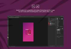 Neon Creative Instagram Ads Post &amp; Story Template Product Image 2