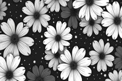 Black And White Flower Background Product Image 1