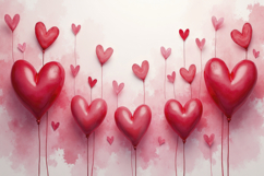 Red Heart Balloon Background Product Image 1