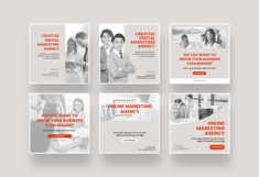 Black and White Modern Digital Marketing Agency Instagram Product Image 2