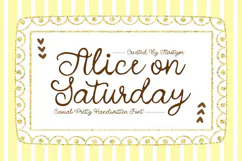 Alice on Saturday - Imperfect Handwritten Font Product Image 1