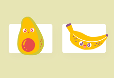 Appealing Cute Fruits Doodle Style Illustration Set Product Image 2