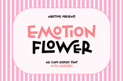 Emotion Flower - All Caps Cute Display Font Product Image 1