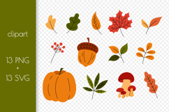 Autumn Leaves Clipart PNG | SVG Fall Clip Art Bundle Foliage Product Image 2