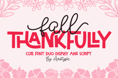 Fall Thankfully - Cute Handwritten Font Duo Product Image 1