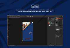 Education Instagram Ads Puzzle Template PSD &amp; AI Product Image 2
