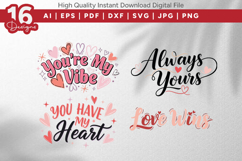 Valentine Love Quotes SVG Bundle Product Image 3