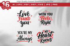 Love Quotes SVG Bundle 16 Designs Product Image 4