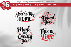 Romantic Love Quotes SVG Bundle Product Image 2