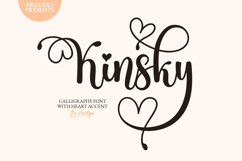 Kinsky - Calligraphy Font with Heart Accent Product Image 1