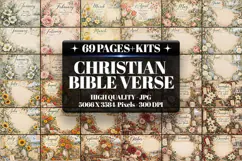 Christian Bible Verses Junk Journal Kit| Junk Journal Product Image 1