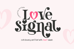Love Signal - Cute Serif Font with Heart Accent Product Image 1