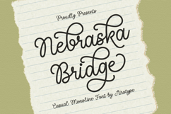 Nebraska Bridge - Monoline Cursive Font Product Image 1