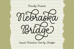 Nebraska Bridge - Monoline Cursive Font Product Image 2