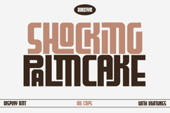 Shocking Palm Cake - All Caps Sans Font with Ligature Product Image 1