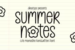 Summer Notes - Simple Cute Handwritten Font Product Image 1