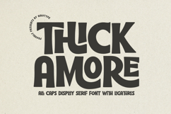 Thick Amore - All Caps Ligature Serif Font Product Image 1