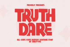 Truth Dare - Bold All Caps Display Ligature Font Product Image 1