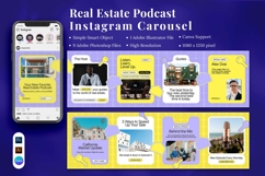 Real Estate Podcast Instagram Carousel &amp; Canva Template Product Image 1