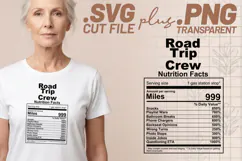 4x Nutrition Facts Cricut SVG Cut Files Shirt Designs Product Image 2