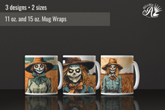 Halloween Scarecrow Zombie Women Mug Wraps for Sublimation Product Image 1