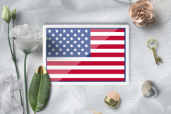 Paper Cutting Light Box America flag / America flag SVG Product Image 2